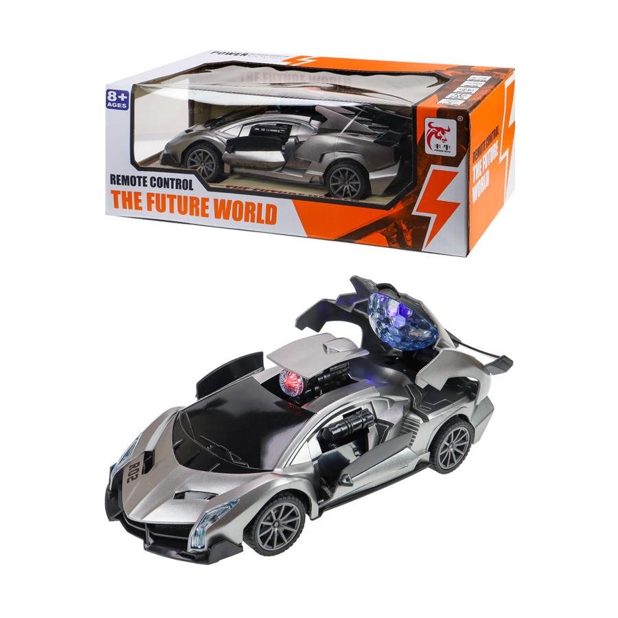 Машина на р/у кабриолет 25 х10.5 х6.5 см свет 2 цв микс на батарейках в/к 2226307