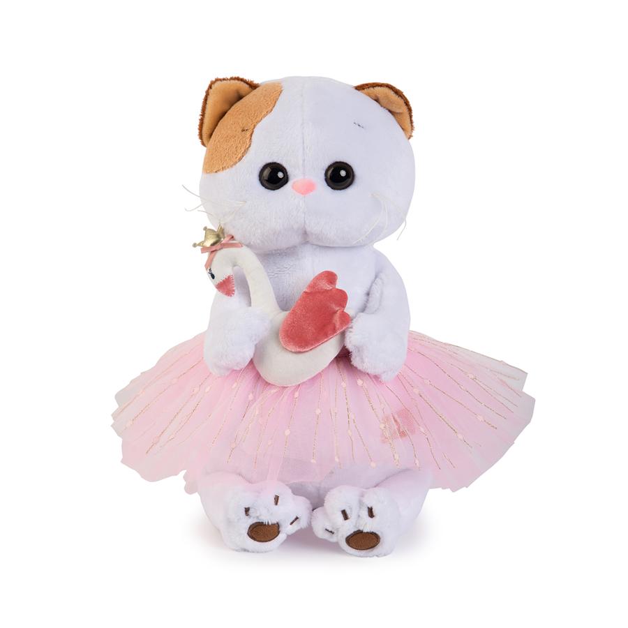 Игрушка мягкая буди баса кошечка ли-ли балерина с лебедем 24 см lk24-006