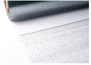 Клеенка силиконовая декорелле матовая с блестками голд 1.4 х50 м 0, 2 мм 360 гр